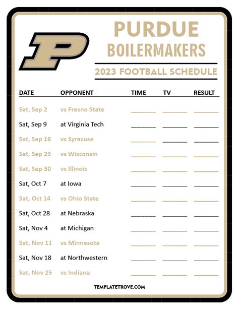 purdue football schedules.